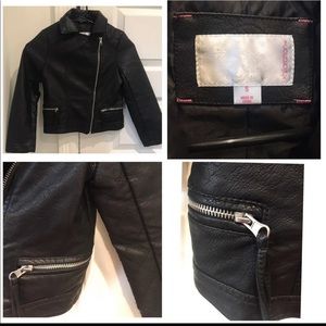 Girls leather Jacket ( black )